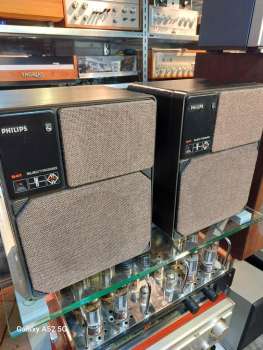 Philips AH 541  MFB  aktiv Lautsprecher 2 Wege in Holz Esche schwarz